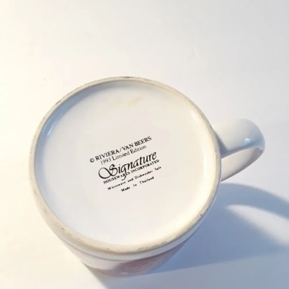 Riviera Van Beers 1993 Limited Edition Signature Christmas Nutcracker Cup Mug
